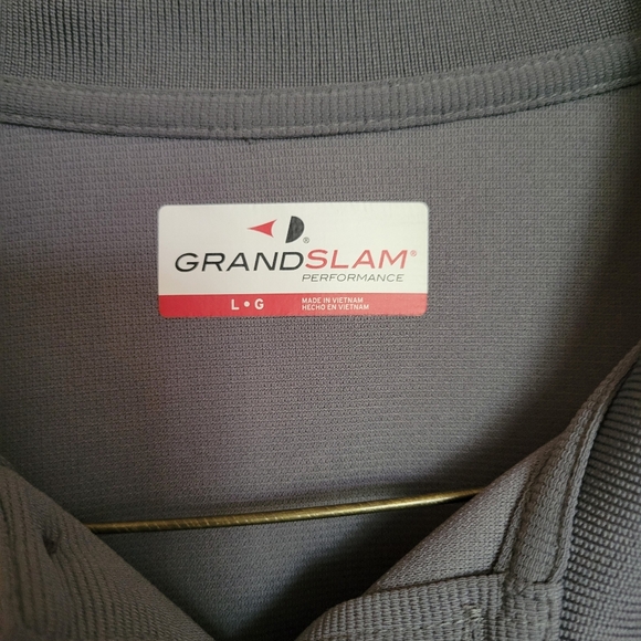 GRANDSLAM Performance Men's Polo T-Shirts, 3 Pack Grey, White, Black/Size Large - Picture 6 of 13